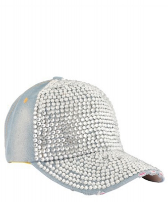 Bling Rhinestone Snapback HA400105 DENIM